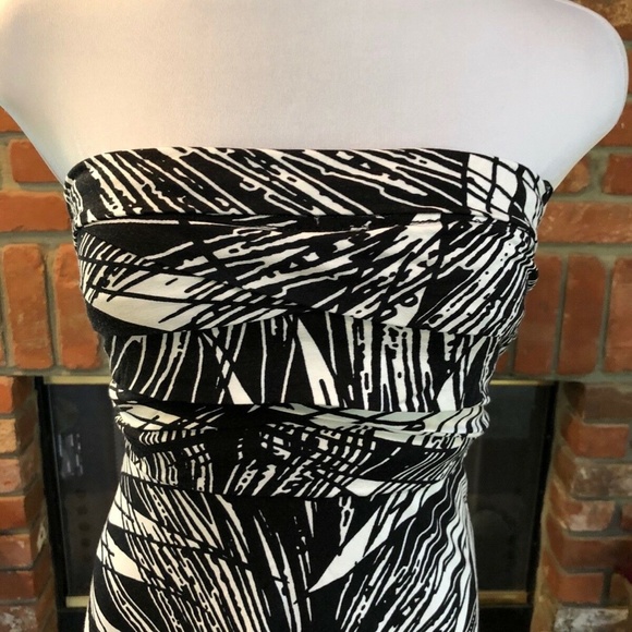 Abstract Party Cocktail Strapless Dress XS - Picture 4 of 7